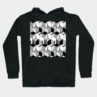 Retro Black and White Cubes Hoodie